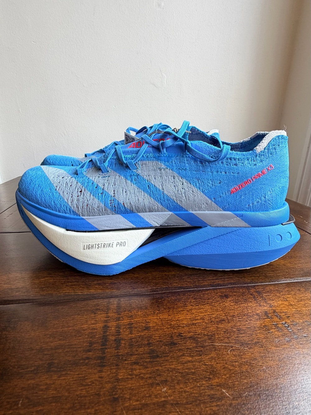 Adidas Adizero Prime X3 Strung Blue Running Shoes Men Size 9 Women 10 JQ0615 - Picture 4 of 16